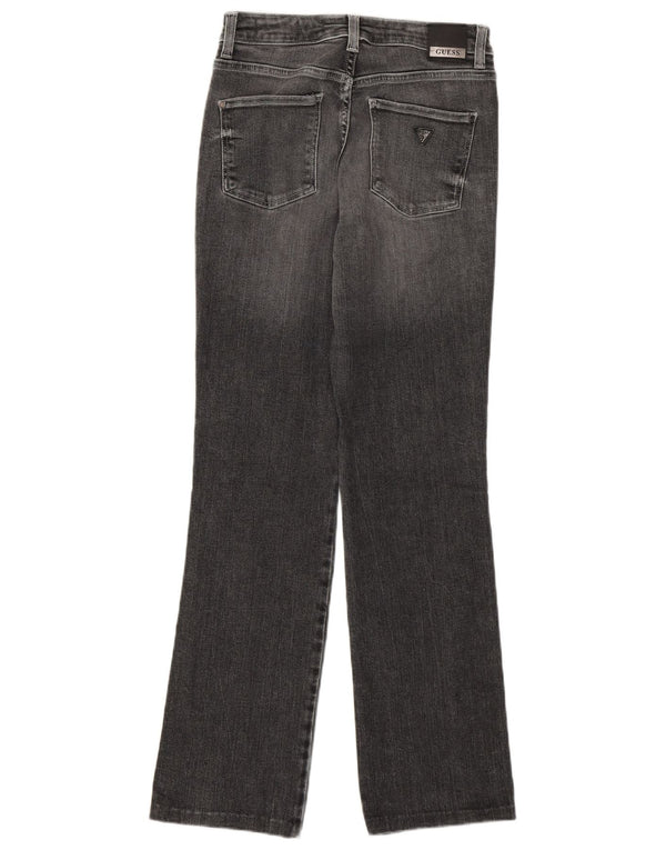 GUESS Womens Mid Rise Straight Jeans W27 L30 Grey