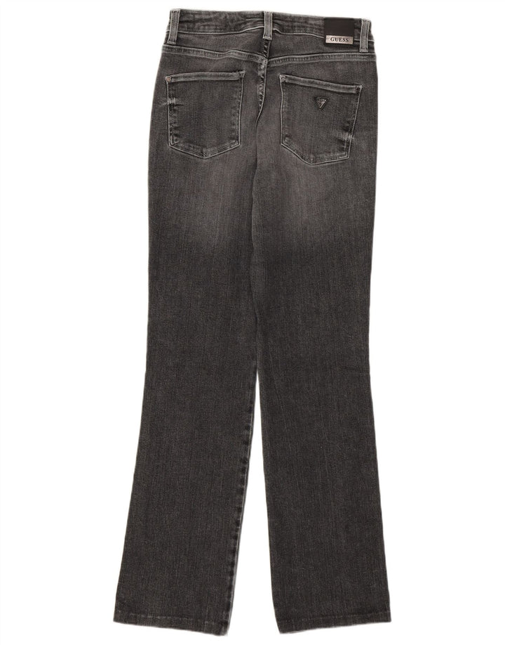GUESS Womens Mid Rise Straight Jeans W27 L30 Grey