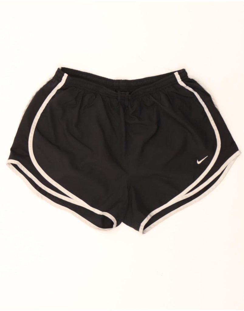 NIKE Womens Dri Fit Sport Shorts UK 14 Large  Black Polyester Vintage Nike and Second-Hand Nike from Messina Hembry 