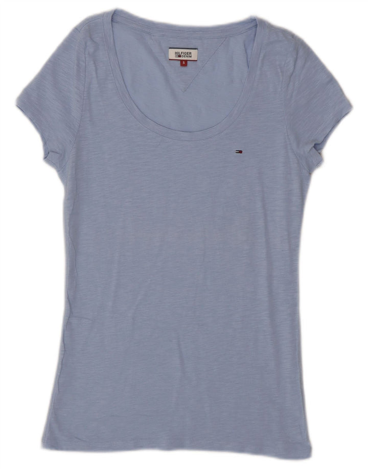 Tommy Hilfiger Womens T-Shirt Top UK 10 Small Blue