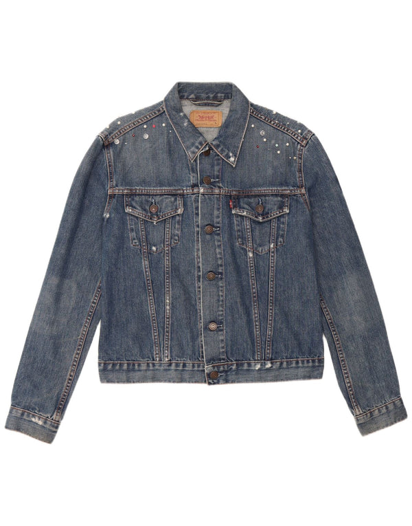 LEVI'S Girls Denim Jacket 11-12 Years Large Blue Cotton