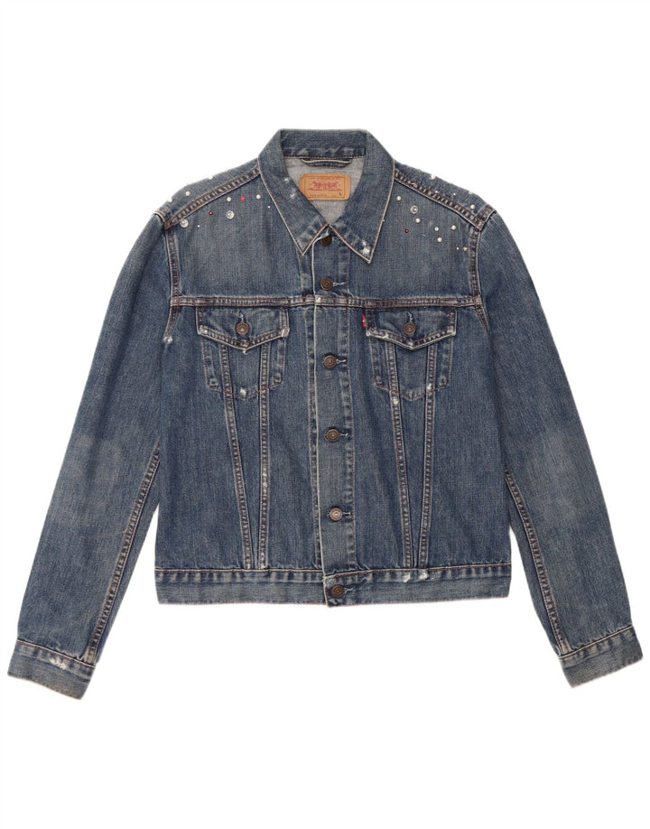 LEVI'S Girls Denim Jacket 11-12 Years Large Blue Cotton