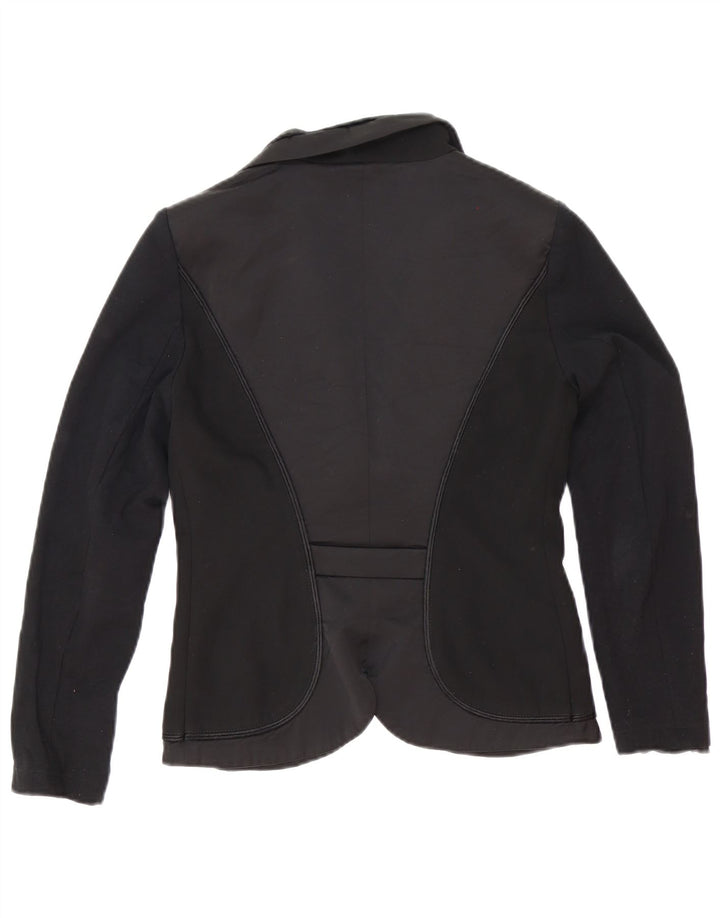 Roccobarocco Womens 2 Button Blazer Jacket IT 42 Medium Black Polyester