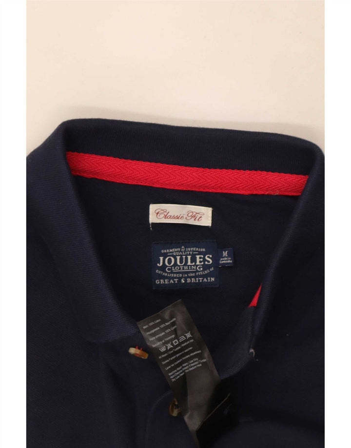 Joules Mens Classic Fit Polo Shirt Medium Navy Blue Cotton
