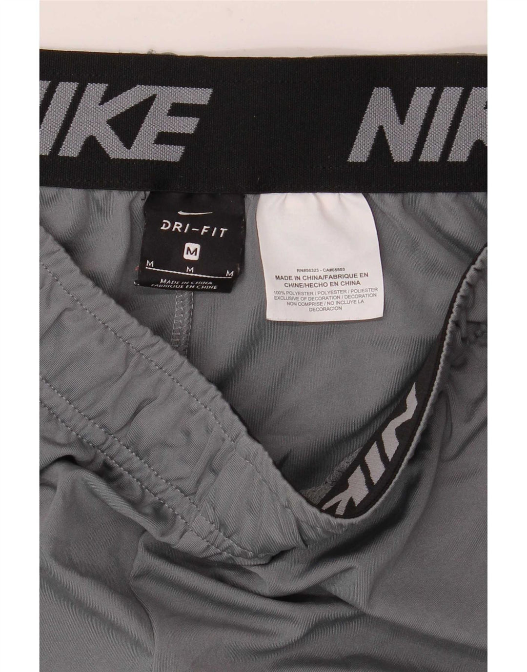 Nike Mens Dri Fit Graphic Sport Shorts Medium Grey Polyester