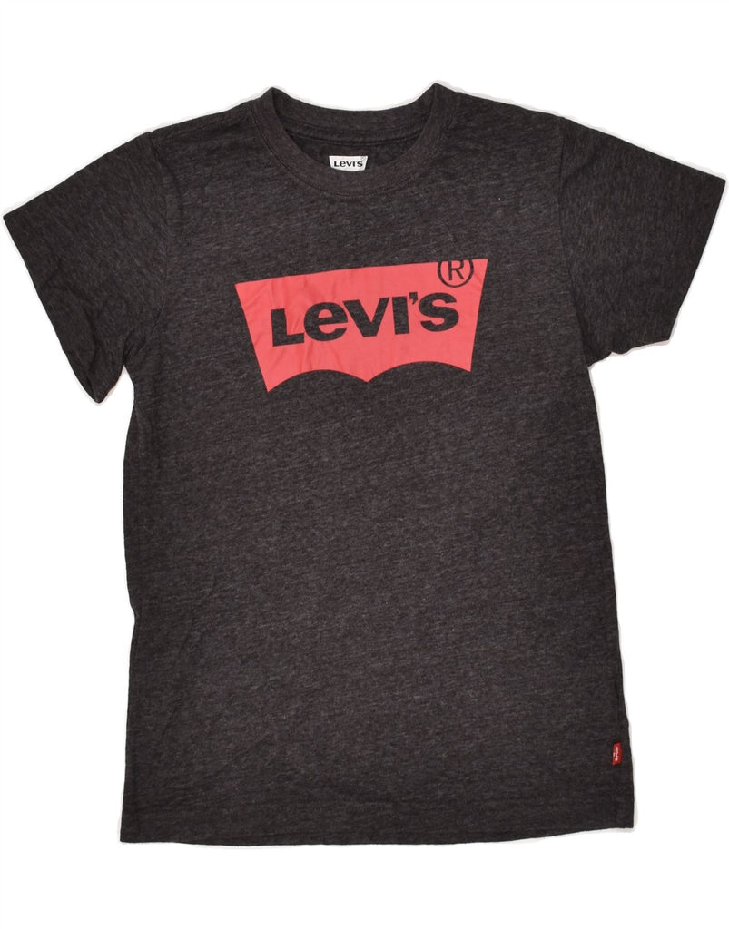 LEVI'S Boys Graphic T-Shirt Top 10-11 Years Large Grey Flecked Cotton | Vintage Levi's | Thrift | Second-Hand Levi's | Used Clothing | Messina Hembry 