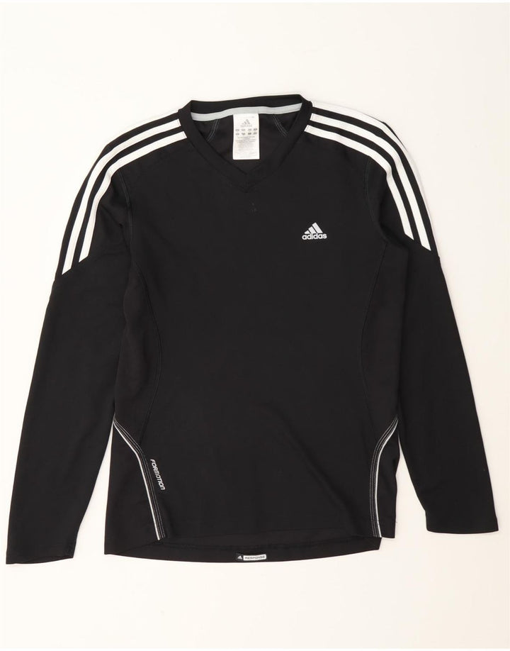 Adidas Womens Response Top Long Sleeve UK 12 Medium Black Polyester