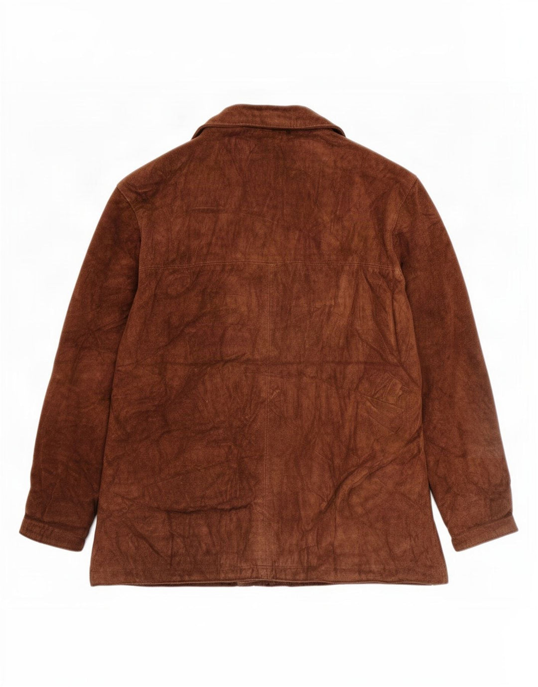 Vintage Womens Oversized Suede Jacket IT 42 Medium Brown