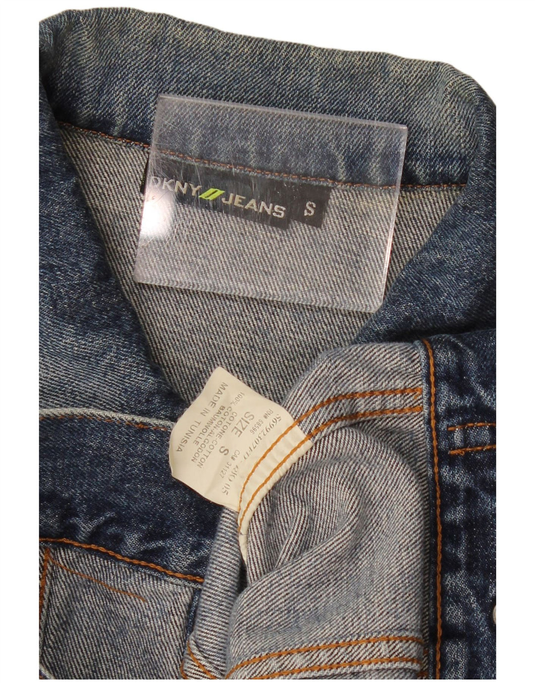 DKNY Mens Denim Jacket UK 36 Small Blue Cotton