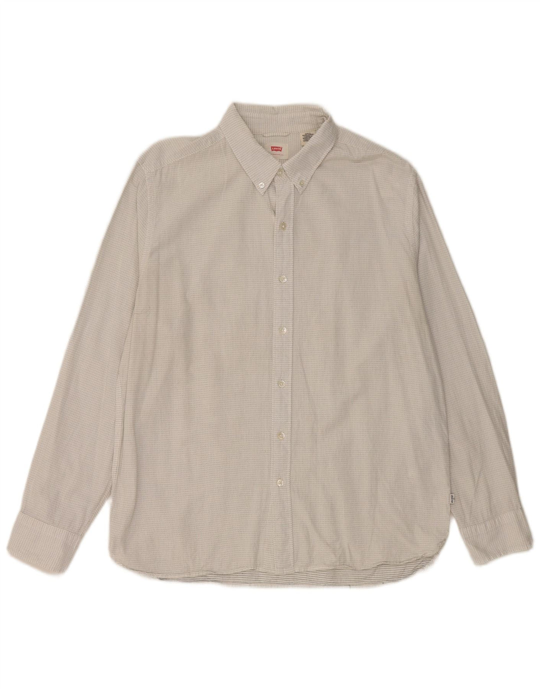 Levi's Mens Shirt Large White Spotted Cotton