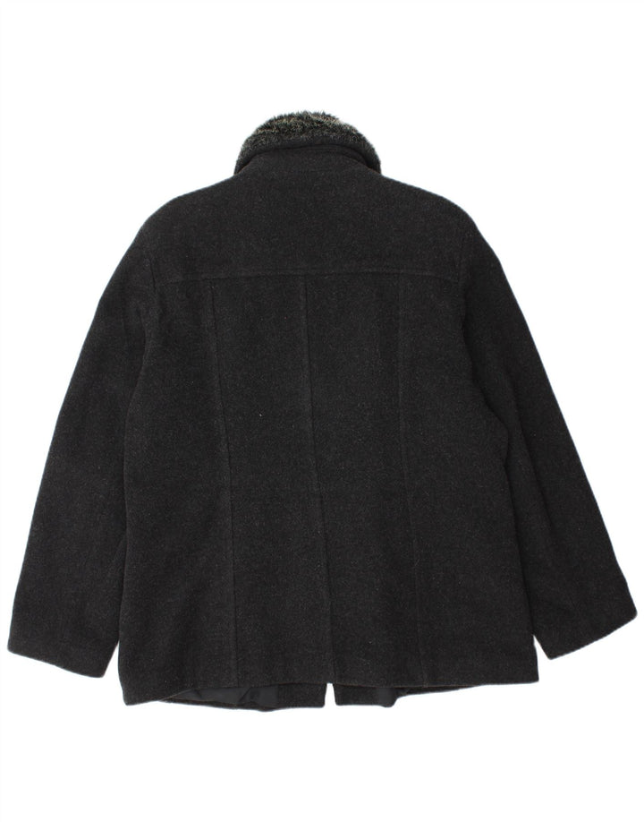 Sasha Womens Bomber Jacket UK 16 Large Black Wool