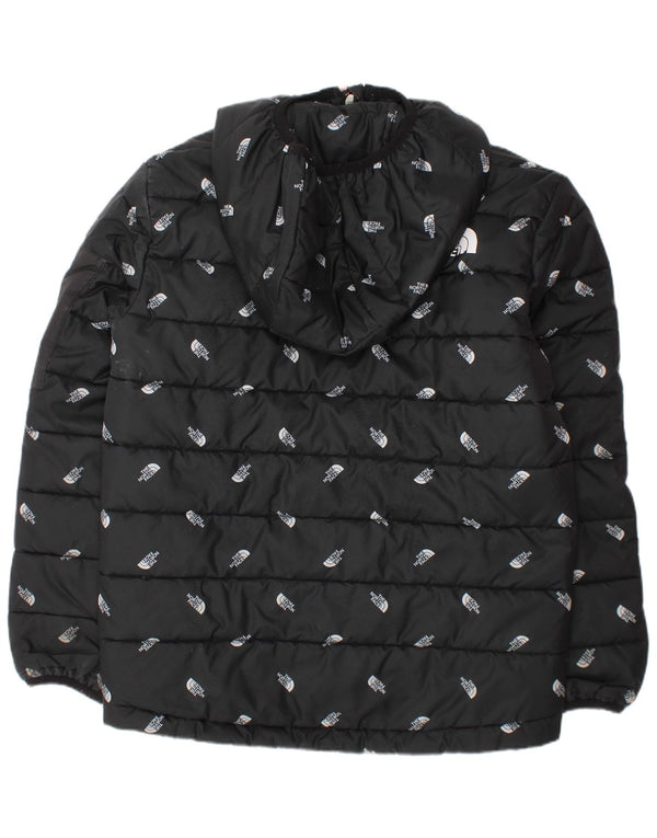The North Face Boys Graphic Hooded Padded Jacket 9-10 Years Medium Black