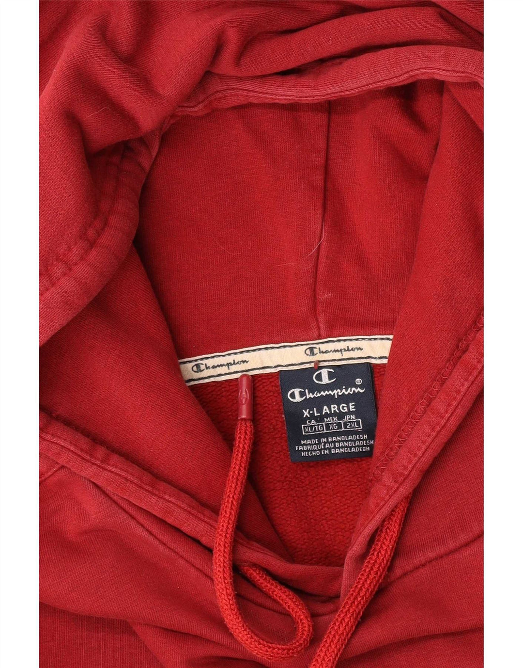 Champion Mens Graphic Hoodie Jumper XL Red