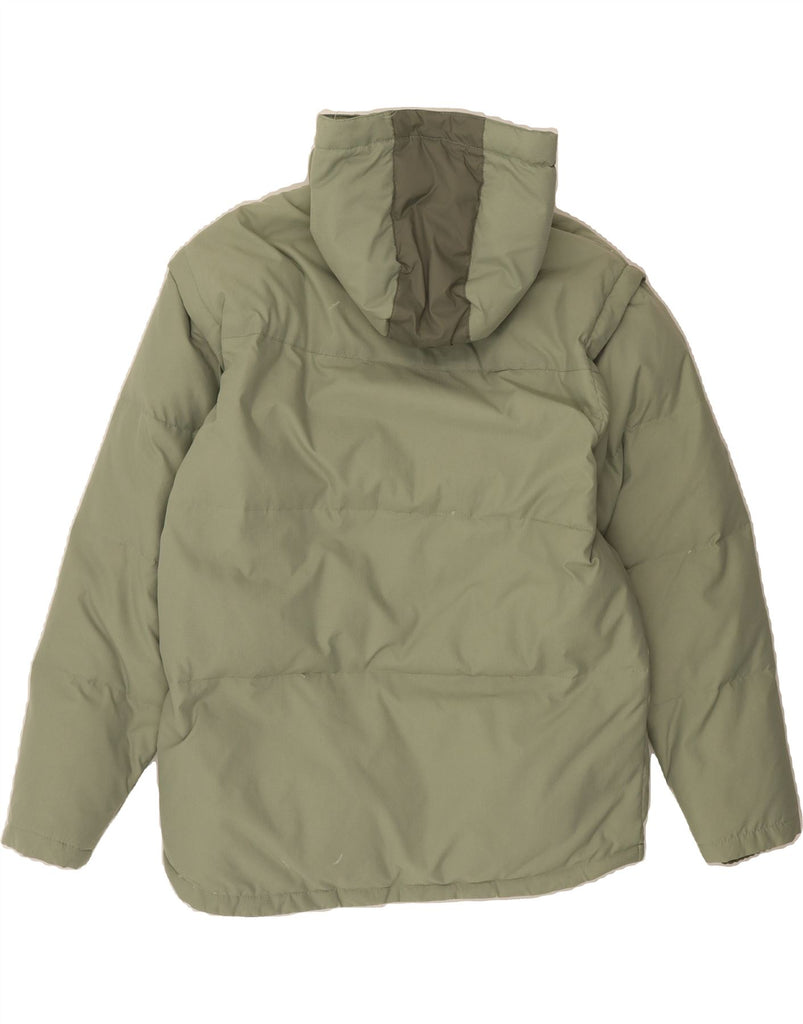 FILA Mens Hooded Padded Jacket UK 40 Large Green Colourblock Polyamide Vintage Fila and Second-Hand Fila from Messina Hembry 