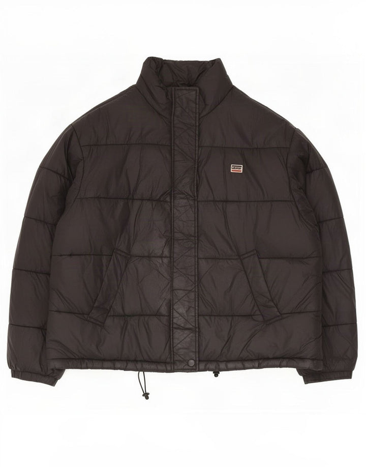 Levi's Mens Padded Jacket UK 38 Medium Black Polyamide
