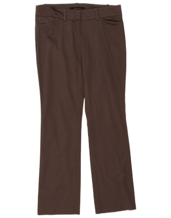 Zara Womens Bootcut Casual Trousers EU 40 Medium W30 L31 Grey Cotton