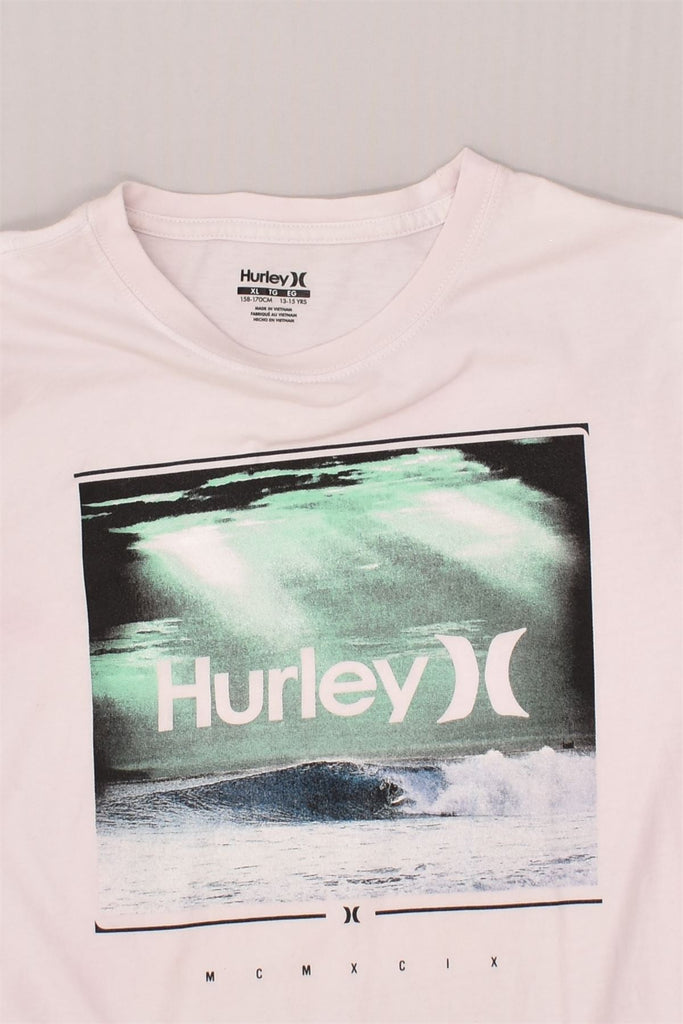 HURLEY Boys Graphic T-Shirt Top 13-14 Years XL White Cotton | Vintage Hurley | Thrift | Second-Hand Hurley | Used Clothing | Messina Hembry 