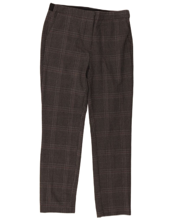 Zara Womens Slim Suit Trousers Medium W28 L27 Grey Check