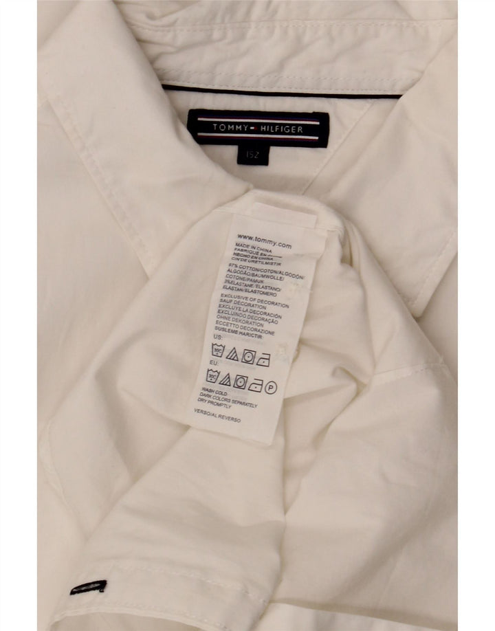 Tommy Hilfiger Boys Shirt 11-12 Years White Cotton