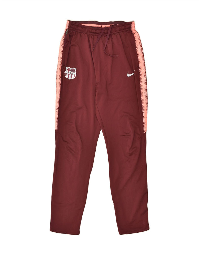 NIKE Boys Barcelona Tracksuit Trousers 13-14 Years XL Brown Polyester | Vintage Nike | Thrift | Second-Hand Nike | Used Clothing | Messina Hembry 