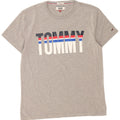 Tommy Hilfiger Mens Regular Fit Graphic T-Shirt Top Medium Grey Cotton