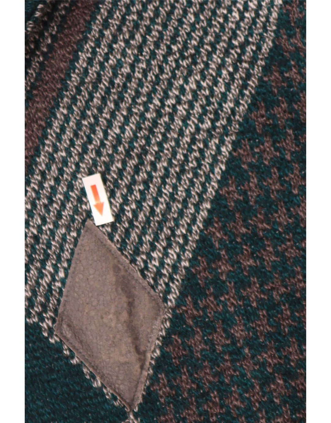 Vintage Mens Crew Neck Jumper Sweater XL Green Argyle/Diamond Wool