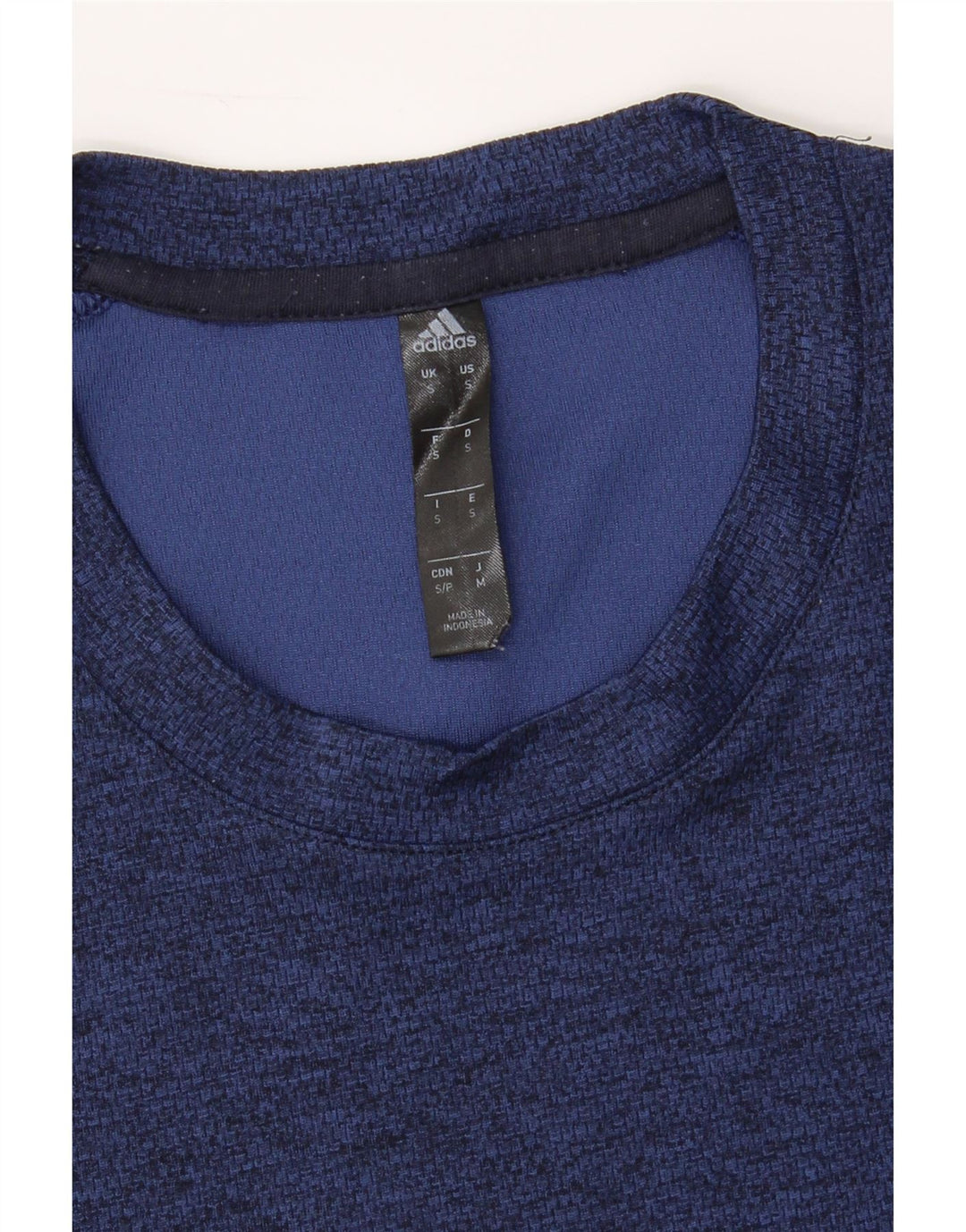 ADIDAS Mens T-Shirt Top Small Blue Polyester Vintage Adidas and Second-Hand Adidas from Messina Hembry 