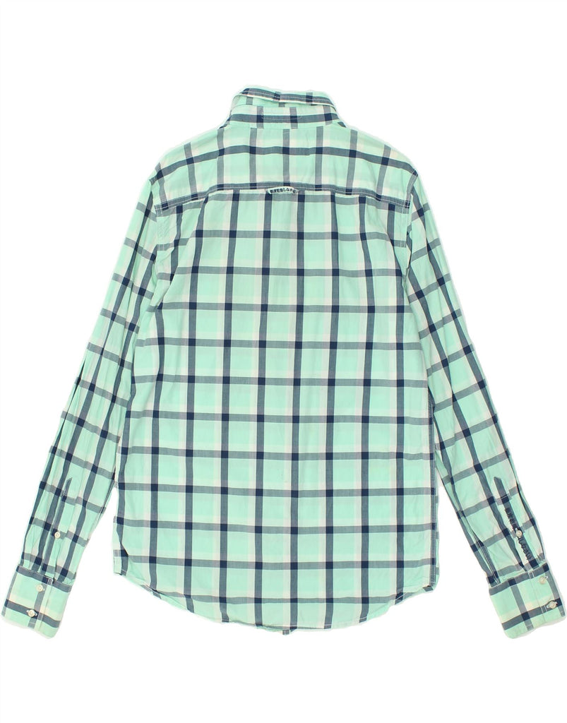 SUPERDRY Mens Shirt Large Green Check Cotton | Vintage Superdry | Thrift | Second-Hand Superdry | Used Clothing | Messina Hembry 