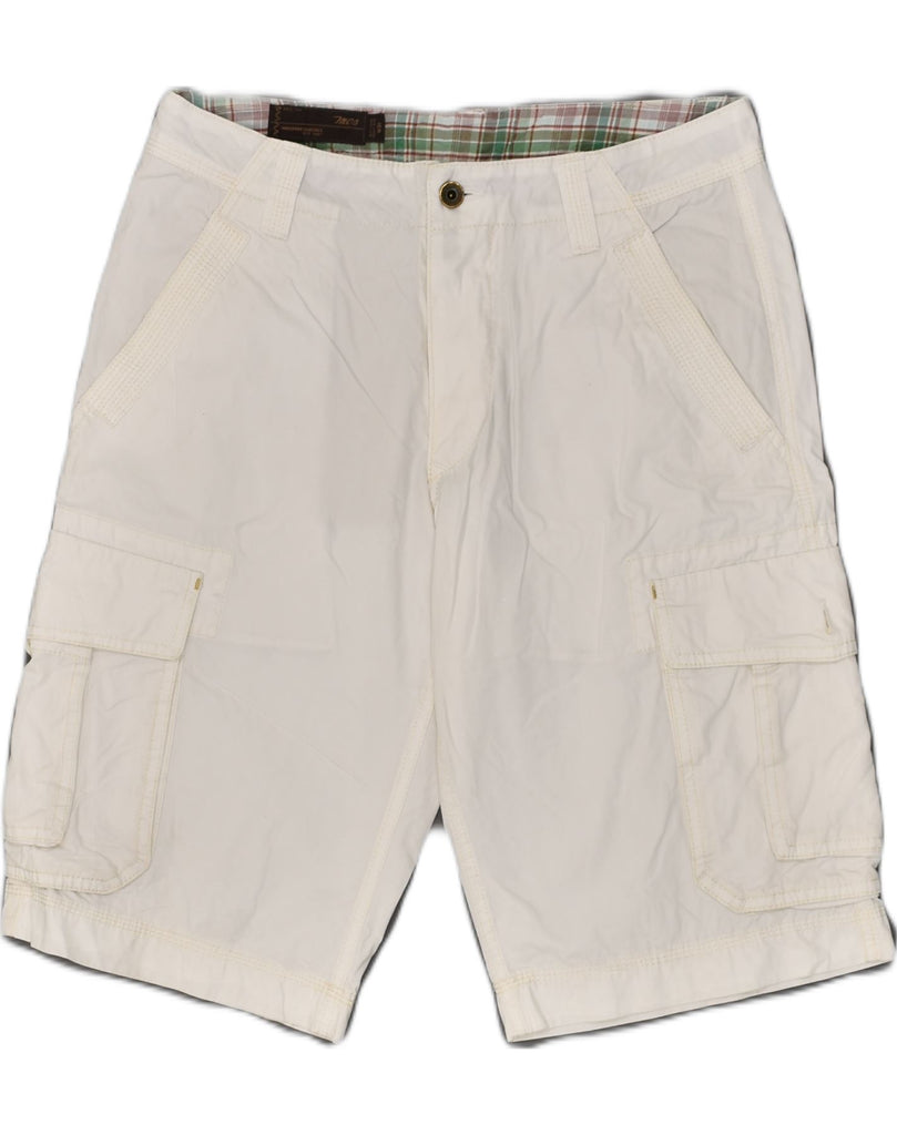 MARLBORO CLASSICS Mens Cargo Shorts W31 Medium White Cotton | Vintage Marlboro Classics | Thrift | Second-Hand Marlboro Classics | Used Clothing | Messina Hembry 