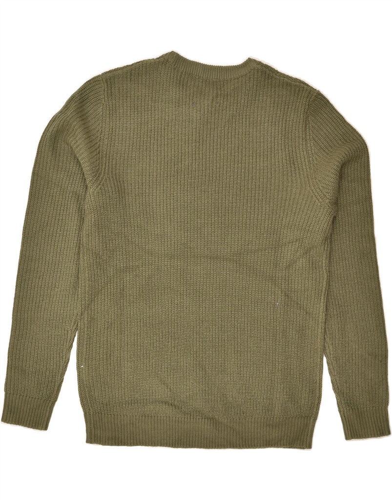 JACK & JONES Mens Crew Neck Jumper Sweater Small Green Acrylic | Vintage Jack & Jones | Thrift | Second-Hand Jack & Jones | Used Clothing | Messina Hembry 