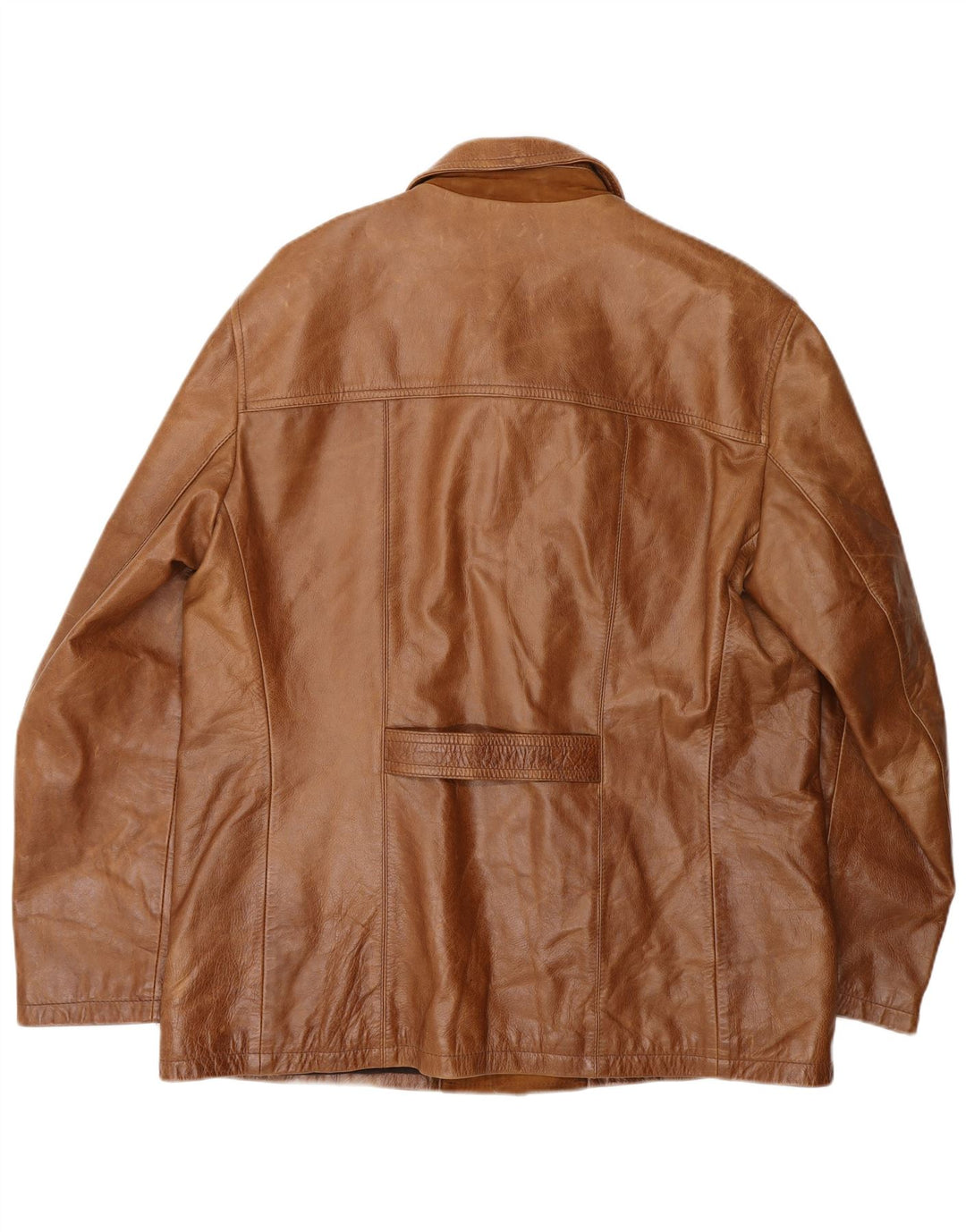 Stewart Mens Leather Jacket UK 42 XL Brown Leather