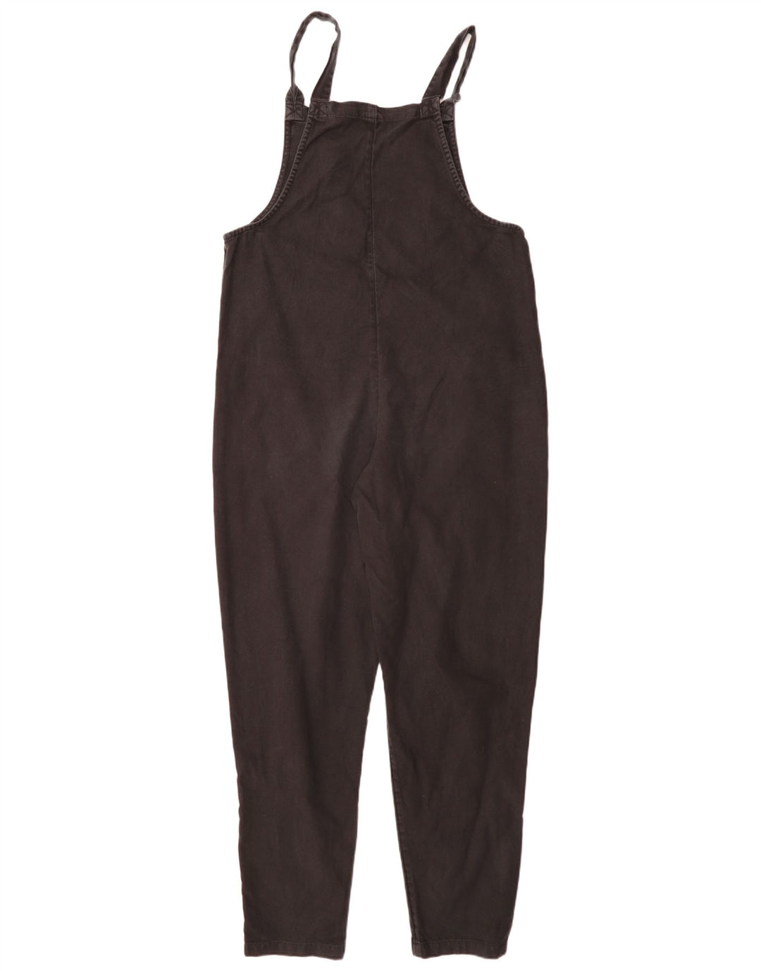 Lucy & Yak Womens Long Dungaree Jumpsuit UK 12 Medium Black Cotton