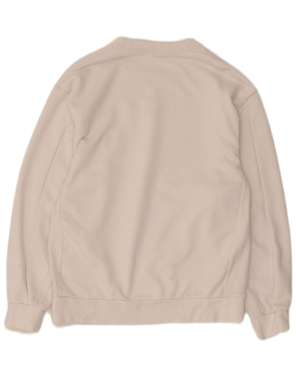 Nike Mens Dri Fit Sweatshirt Jumper Medium White Cotton