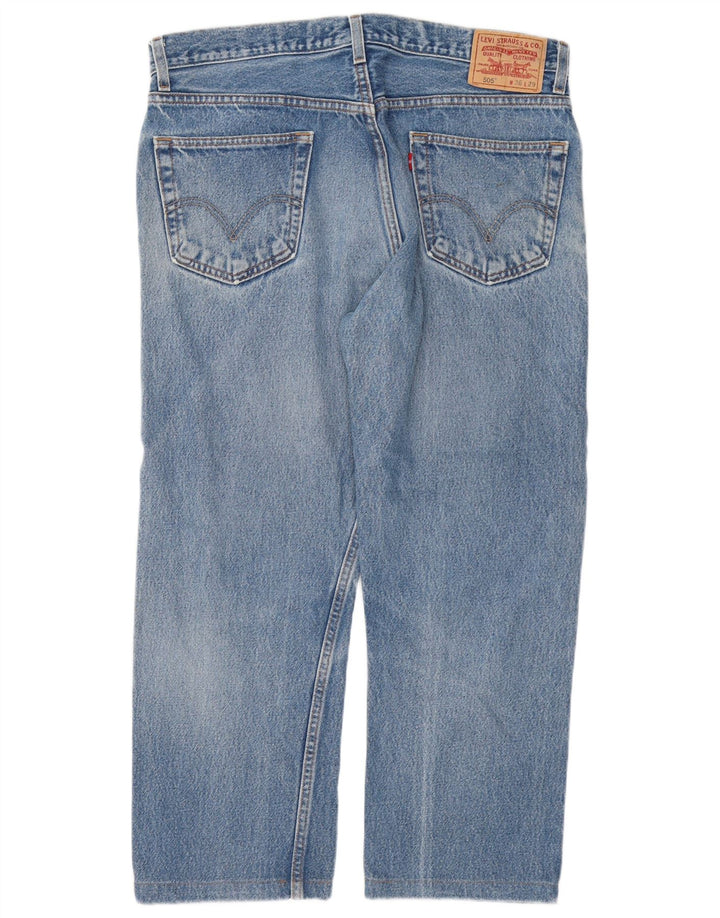 Levi's Mens 505 Regular Fit Straight Jeans W36 L26 Blue Cotton