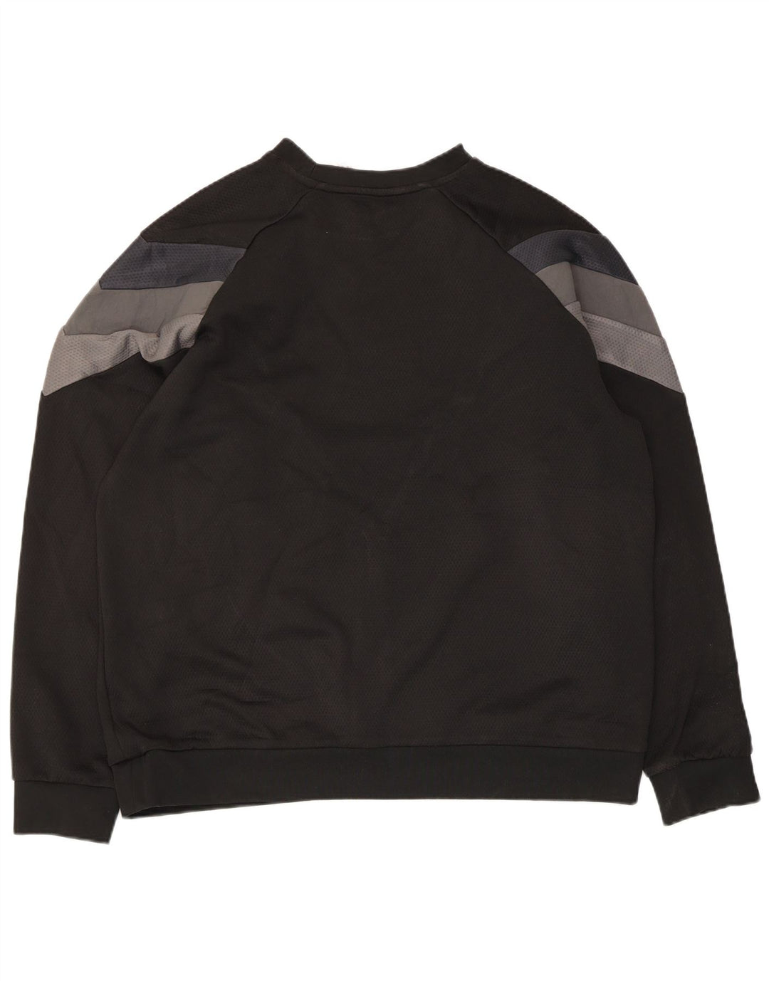 Adidas Mens Sweatshirt Jumper XL Black Colourblock Polyester