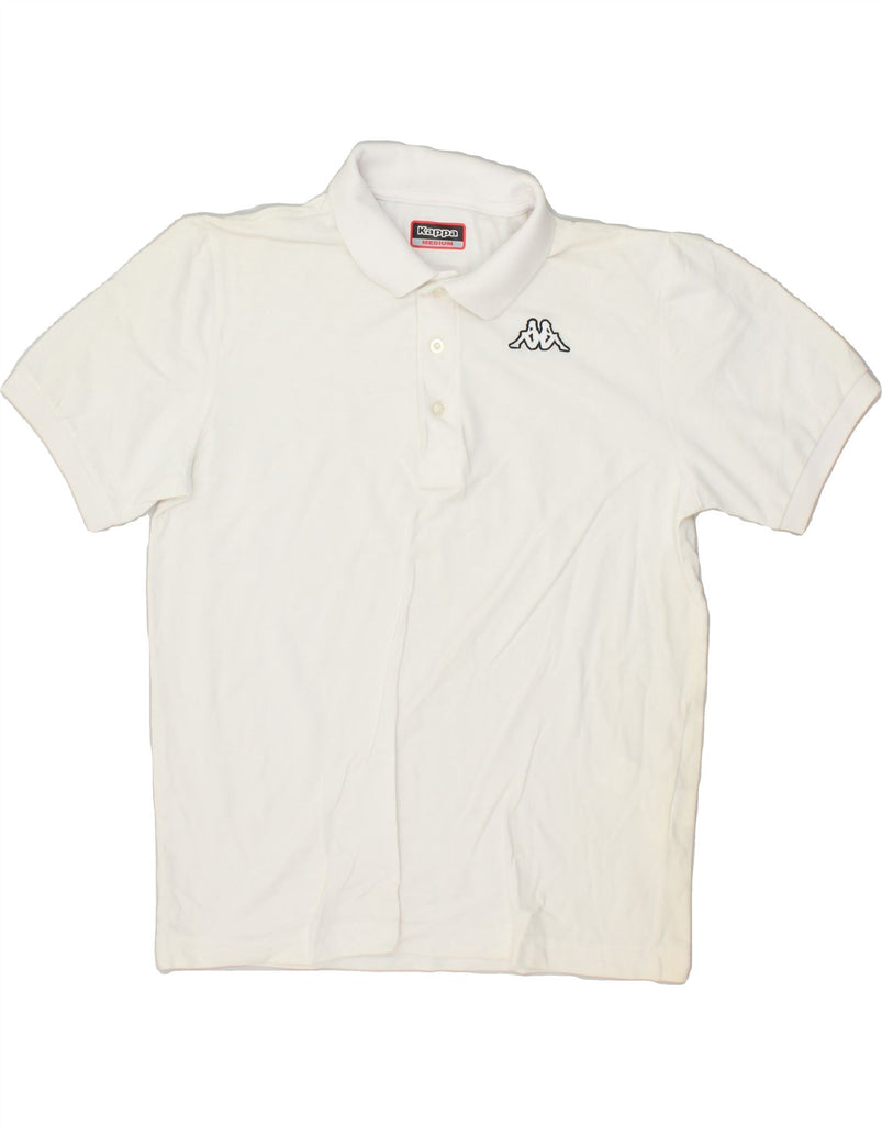 KAPPA Mens Polo Shirt Medium White Cotton | Vintage Kappa | Thrift | Second-Hand Kappa | Used Clothing | Messina Hembry 