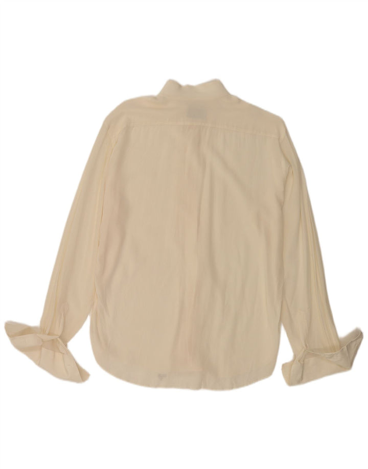 Pancaldi & B Mens Formal Shirt Size 40 15 3/4 Medium Beige Silk