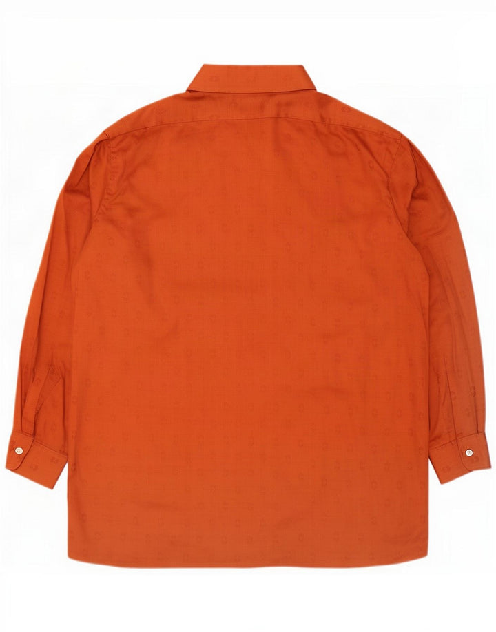 Schild Mens Shirt Size 43 Large Orange Ikat Cotton