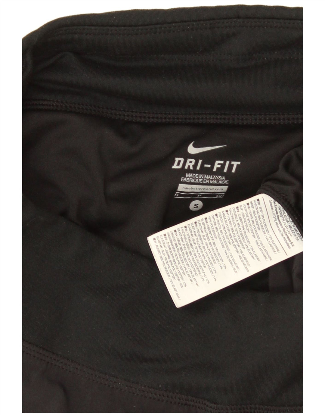 Nike Womens Dri Fit Sport Shorts UK 10 Small Black Polyester