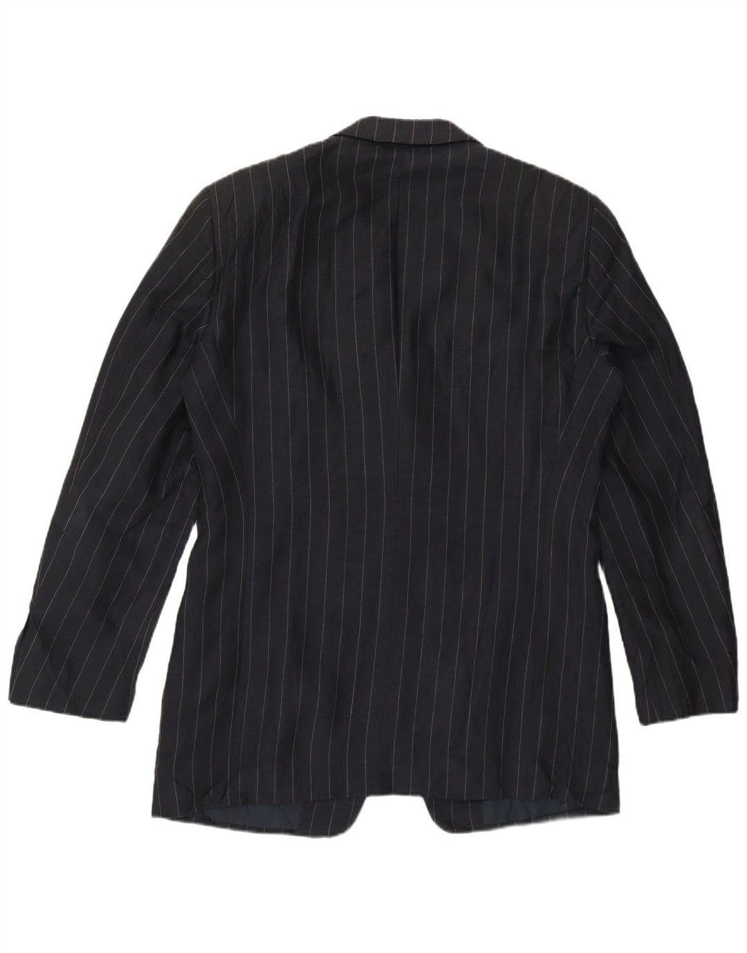 Armani Collezioni Mens Blazer Jacket IT 48 Small Navy Blue Pinstripe