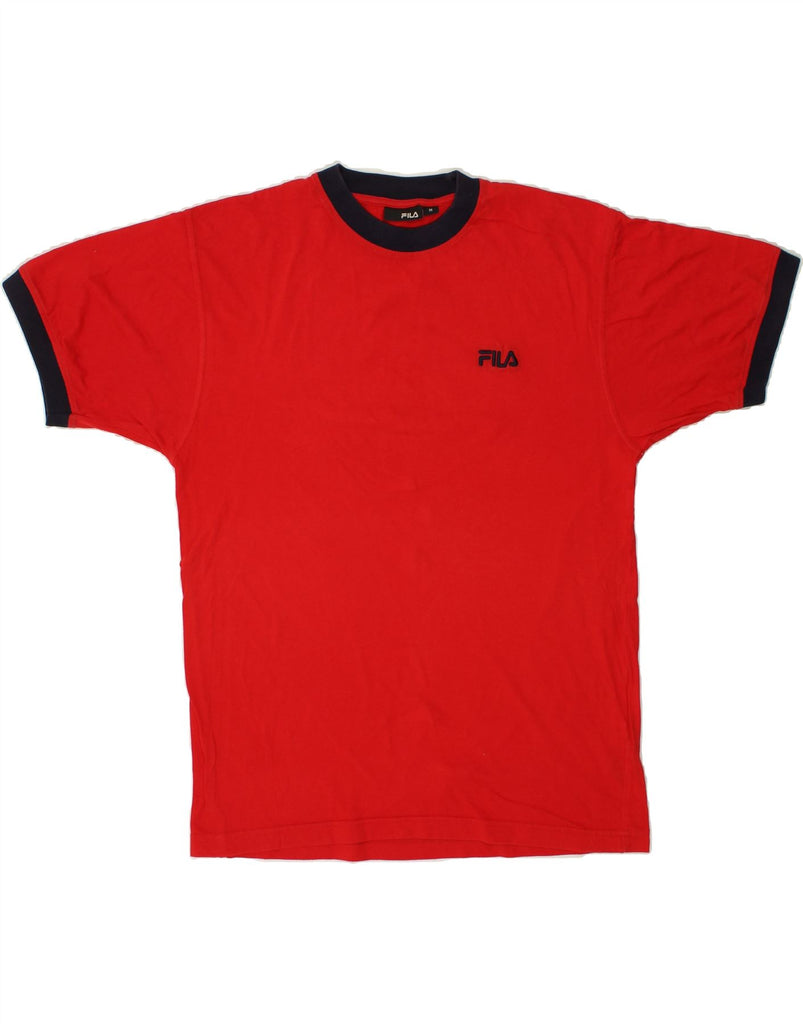 FILA Mens T-Shirt Top Medium Red Cotton | Vintage Fila | Thrift | Second-Hand Fila | Used Clothing | Messina Hembry 