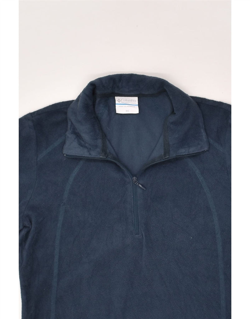 COLUMBIA Mens Zip Fleece Jumper XS Blue Polyester | Vintage Columbia | Thrift | Second-Hand Columbia | Used Clothing | Messina Hembry 