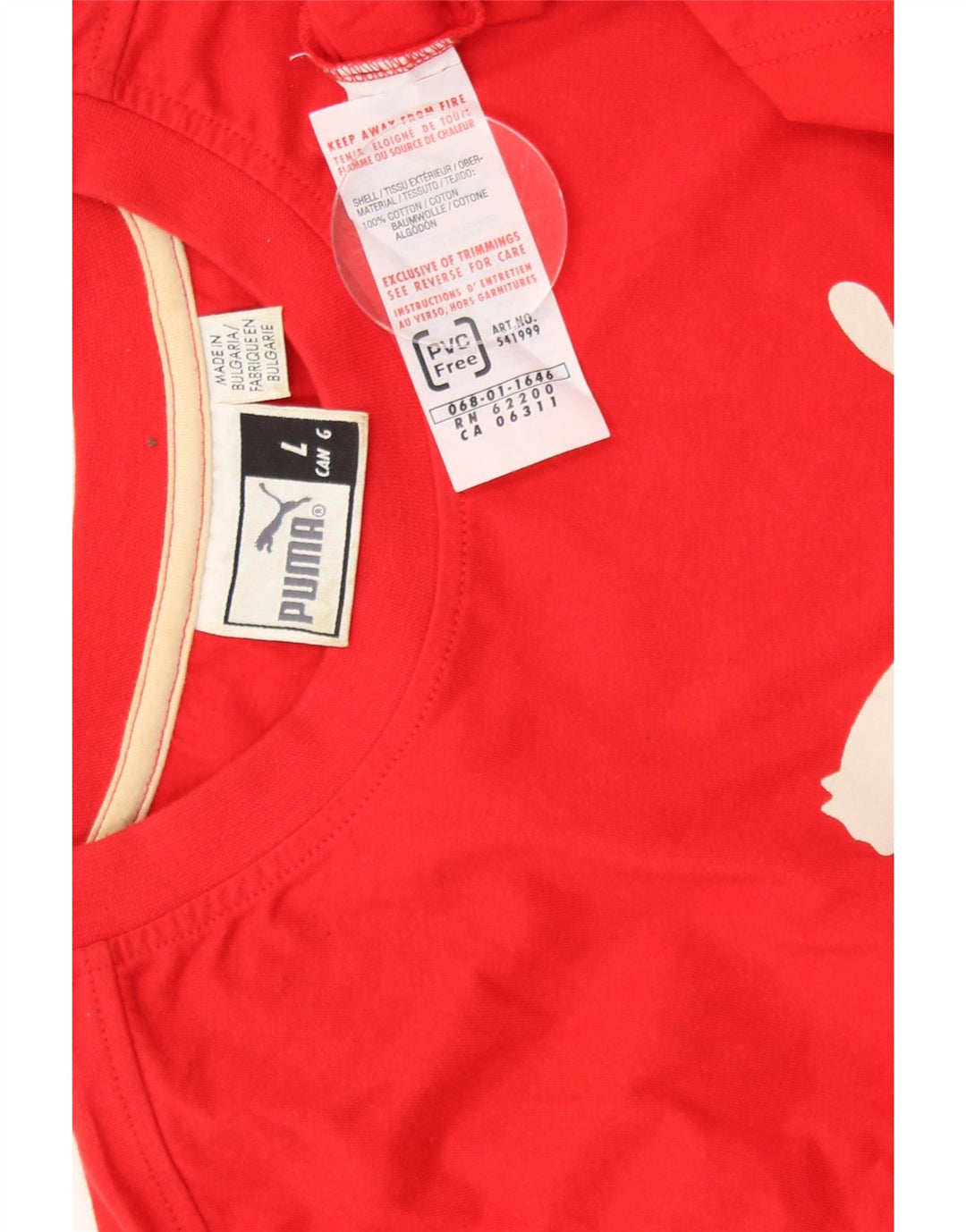 PUMA Mens Graphic Vest Top Large Red Cotton