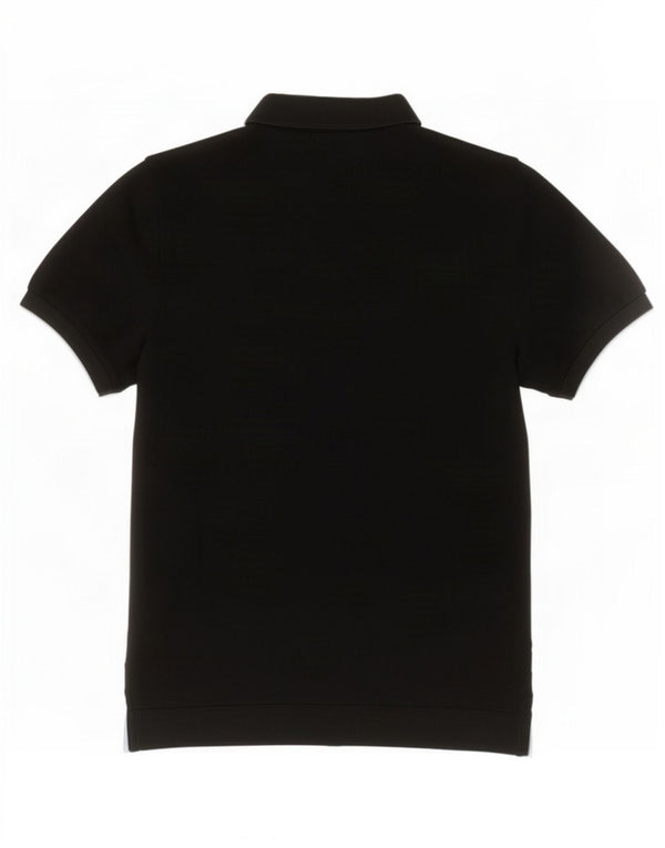 Massimo Dutti Mens Polo Shirt Large Black Cotton