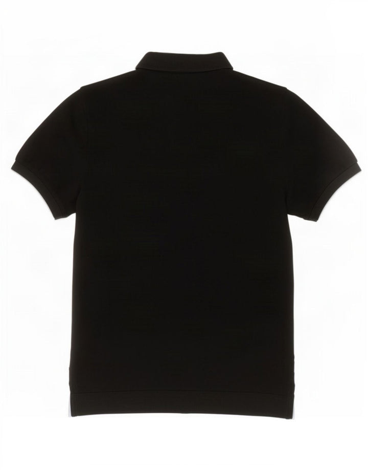 Massimo Dutti Mens Polo Shirt Large Black Cotton