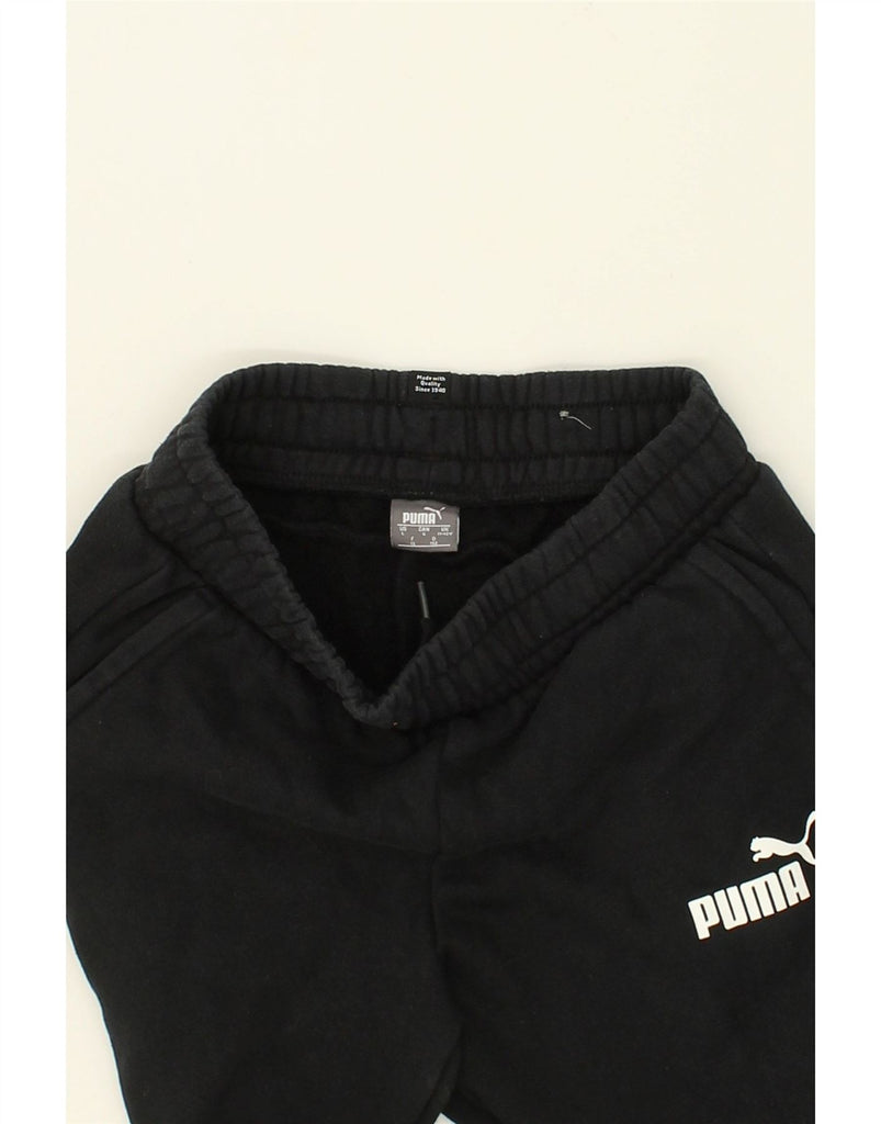 PUMA Boys Tracksuit Trousers Joggers 11-12 Years Black Cotton | Vintage Puma | Thrift | Second-Hand Puma | Used Clothing | Messina Hembry 