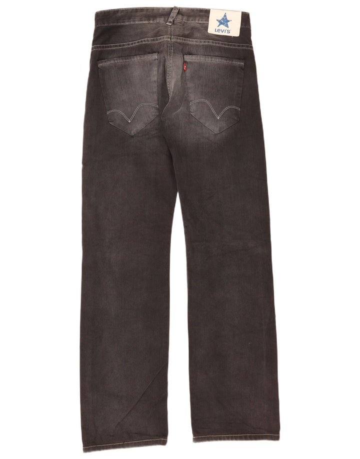 Levi's Mens Straight Jeans W30 L34 Grey Cotton