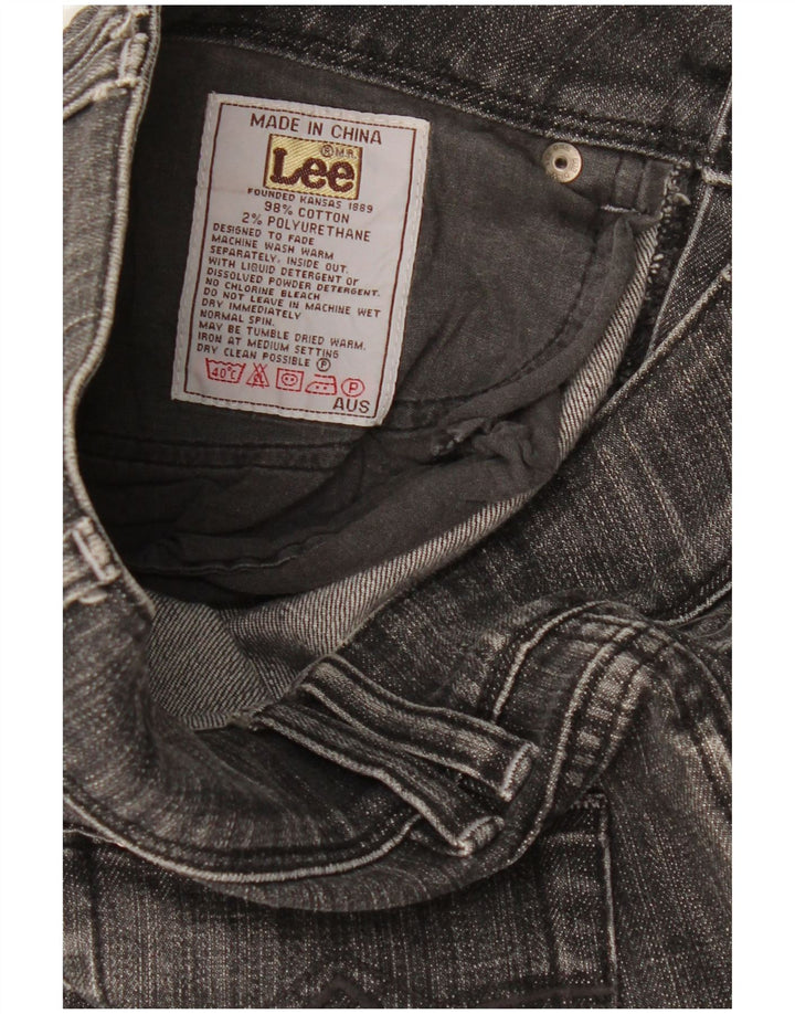 Lee Womens Straight Jeans W26 L34 Grey Cotton