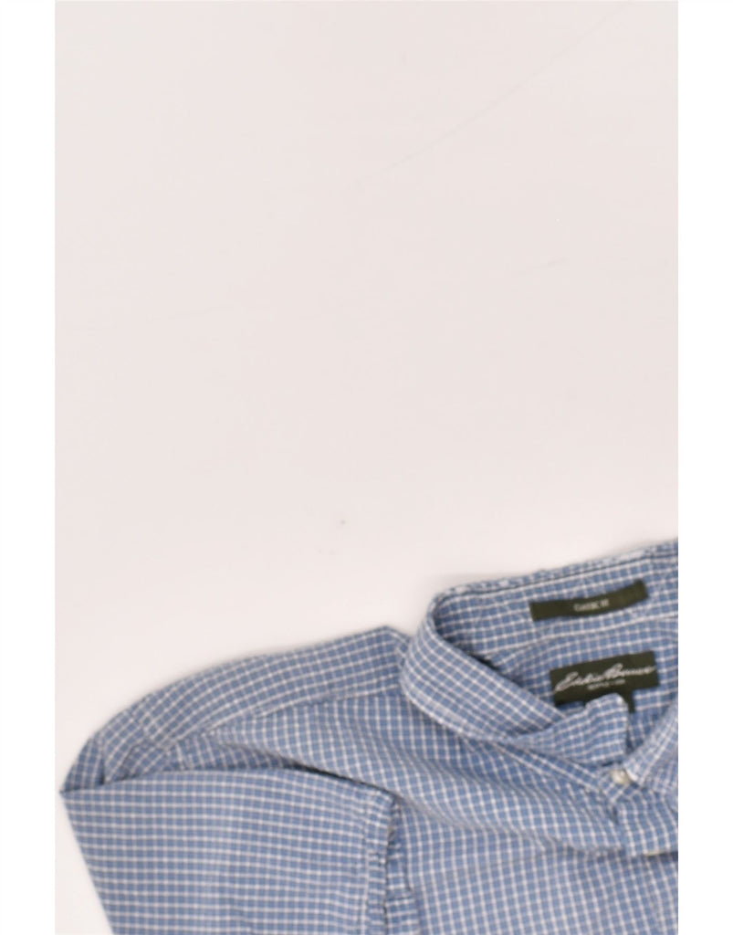 EDDIE BAUER Mens Classic Fit Short Sleeve Shirt XL Blue Check Cotton | Vintage Eddie Bauer | Thrift | Second-Hand Eddie Bauer | Used Clothing | Messina Hembry 