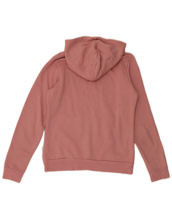 Puma Womens Graphic Hoodie Jumper UK 10 Small Pink Cotton